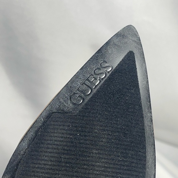 GUESS ACORA Wedge Ankle Boots Light Natural 5.5M Pointed Toe - Picture 6 of 12